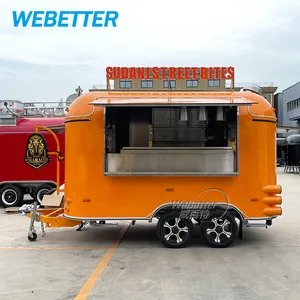 WEBETTER Boba teh truk makanan katering sepenuhnya dilengkapi luar ruangan es krim truk kecil Makanan Cepat Mobile Trailer makanan dapur