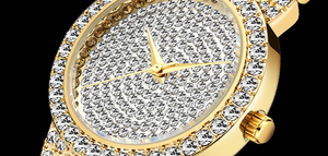 Reloj <span class=keywords><strong>de</strong></span> Pulsera Blues <span class=keywords><strong>de</strong></span> Oro <span class=keywords><strong>de</strong></span> 18k con Diamantes, Diseño Redondo, Delgado y Lujoso, para Raperos <span class=keywords><strong>de</strong></span> Hip Hop - Product Image 4