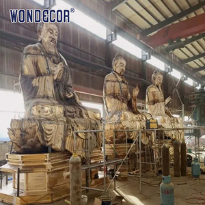 金属彫刻カスタマイズされた大規模鋳造金属職人技寺院/ホテル宗教ブロンズ仏像 - Product Image 3