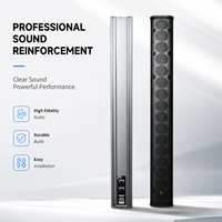 Haut-parleur colonne Line Array tout aluminium 320W pour églises, auditoriums, salles de conférence, bars et salons, garantie 3 ans