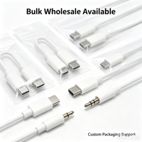 Adaptateur USB-C vers casque Qin 11,5 cm F22 avec microphone, en PVC écologique, pour smartphones Android