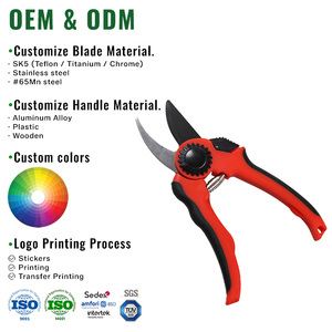 Sécateur de jardin à lame en acier à haute teneur en carbone OEM de haute qualité <span class=keywords><strong>HC113</strong></span> avec verrouillage en plastique - Product Image 1