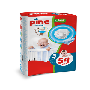 ผ้าอ้อมสำเร็จรูปไพน์ คลาสสิค มิดิ สำหรับเด็กทารก ซึมซับดีเยี่ยม ระบายอากาศได้ดี พร้อมแผ่นป้องกันการรั่วซึม ผลิตจากผ้าฝ้ายนุ่ม ผลิตภัณฑ์ดูแลเด็ก - Product Image 1