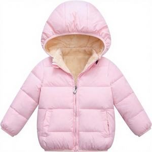 Veste matelassée à capuche pour bébé garçon et <span class=keywords><strong>fille</strong></span>, fermeture éclair, manteau chaud d'hiver pour enfants, vêtements d'extérieur - Product Image 1
