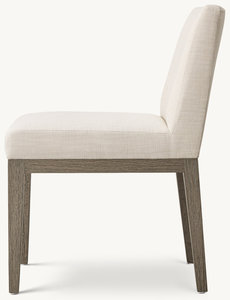 Silla de Comedor Moderna Tapizada en Lino con Patas de Metal para Uso en el Hogar o en Restaurantes - Product Image 2