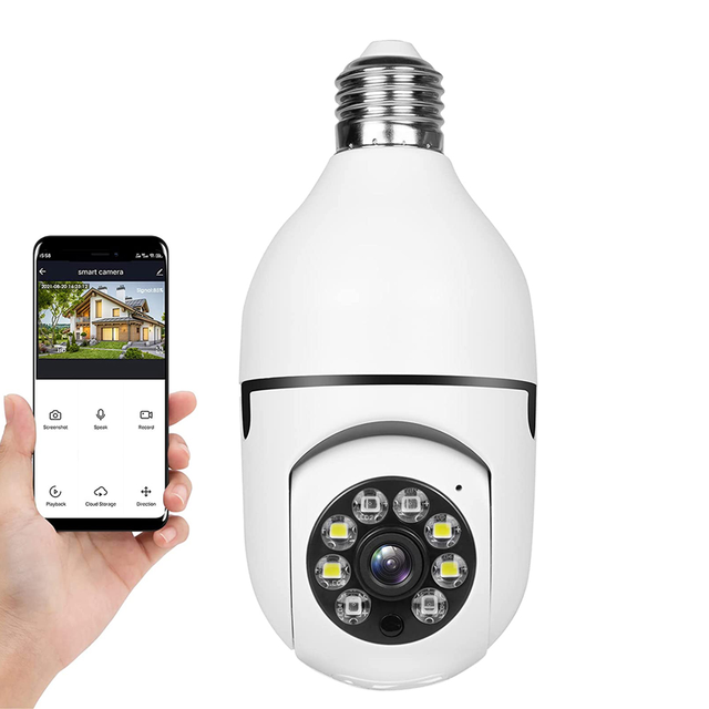E27 Wifi Camera Wireless Lamp Head Monitoring Camera With 360 Degree Panoramic Intelligent HD Bulb Lamp WiFi Light Bulb Camera