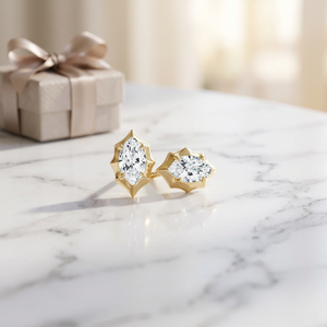 Pendientes de Diamantes con Corte Marquesa en Oro Amarillo para Mujer, Clásicos para Uso Diario, Color D Natural, Certificados por GIA - Product Image 3