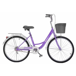 Nouvelle haute qualité 24/26 <span class=keywords><strong>pouces</strong></span> rétro femmes vitesse unique en acier au carbone dame vélo urbain avec panier vélo de ville - Product Image 3