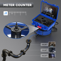 Compteur de 30m DVR, caméra endoscope vidéo d'inspection de tuyau d'égout de vidange, caméra endoscopique avec et 512HZ auto-nivelant