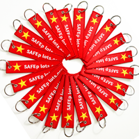 Porte-clés brodé promotionnel en gros, souvenir, porte-clés tissé avec logo, porte-clés brodé personnalisé