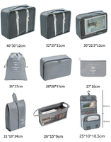 9 jeux de cubes d'emballage de luxe valises voyage bagages organisateurs d'emballage maille extensible cubes d'emballage