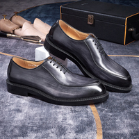 Chaussures habillées Oxford de luxe pour hommes – Cuir véritable avec semelle rouge – Idéales pour mariages, affaires et vacances – Élégantes et tendance – Grande vente