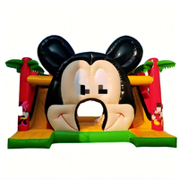 Château gonflable géant commercial en PVC, mini château gonflable à thème de dessin animé, toboggan aquatique, château gonflable extérieur pour enfants avec souffleur