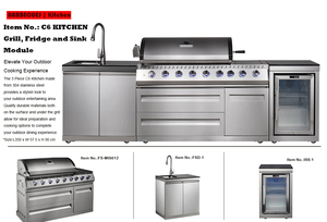 <span class=keywords><strong>Cocina</strong></span> Modular para Exteriores con Parrilla de <span class=keywords><strong>Gas</strong></span>, Fregadero y Refrigerador de Acero Inoxidable 304 para Patio Trasero - Product Image 5