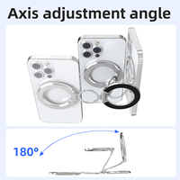Support de téléphone double face réglable en alliage d'aluminium magnétique flexible avec logo personnalisé OEM ODM