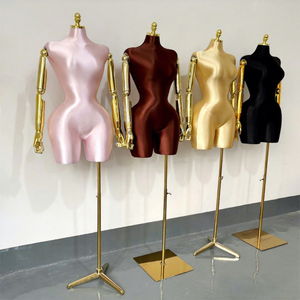 Maniquí de FRP de Medio Cuerpo para Mujer Talla Grande con Brazos, Modelo D25, Hecho en China, para Exhibición de Ropa en Escaparates - Product Image 2
