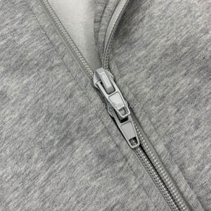 Blank High Quality Zipper <b>Hoodie</b> Manufacturers French Terry 100% Cotton Heavyweight <b>Cropped</b> <b>Zip</b> up <b>Hoodie</b> - Product Image 5