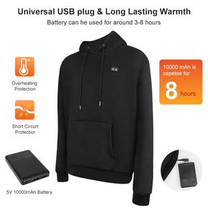 Inverno Casual Sólido Gelo Pesca Caça Esqui Desgaste Diário Personalizado USB Inteligente Hoodies Aquecido Unisex - Product Image 2