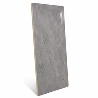 Panneau mural décoratif intérieur en PVC gris marbre grain de bois, étanche, taille personnalisée, en charbon de bambou, pour projets, vente en gros