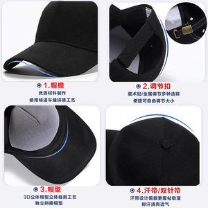 Custom Baseball Caps Logo Printing Unisex Mesh Breathable Sunshade Five Piece Hat 58-60CM Four Seasons - Product Image 3