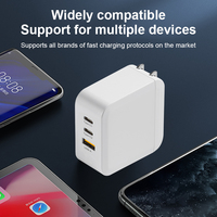 Adaptateurs de chargeur 65W 3 ports rapides pour MacBook Pro Air Galaxy S23 Dell XPS 13 iPhone 14 Pro Samsung Chargeur d'origine