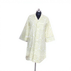 Casual Women's Loose Fit Midi Dress With Paisley Print Three Quarter Sleeves Breathable Cotton Fabric Summer Wear - Product Image 1