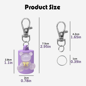 Accessoires de porte-clés en silicone, support portable et durable, compatible avec le rangement des gloss et des baumes - Product Image 2