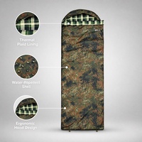 Sac de couchage imperméable pour l'extérieur, style enveloppe, avec capuche, isolé, pour le camping, de la marque Forjoy Factory Direct