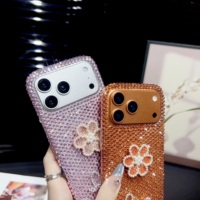 Étui de téléphone de luxe à paillettes et diamants pour iPhone 17 16 15 Pro Max, livraison gratuite avec chaîne, accessoires mobiles