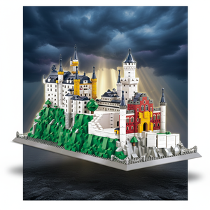 Serie de Arquitectura Famosa, Castillo de <span class=keywords><strong>Neuschwanstein</strong></span>, <span class=keywords><strong>Baviera</strong></span>, Alemania, Bloques de Construcción de Plástico ABS de Partículas Pequeñas, Juguete Educativo - Product Image 3