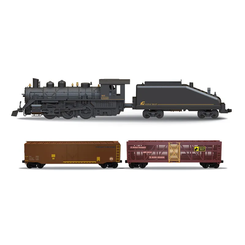 Kids diecast model toy train steam locomotives with light and sound