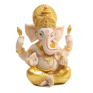 Artesanía de Resina Feng Shui, Estatua del Dios Hindú Ganesha, Dios del Elefante Indio, Dios de la Riqueza, Escultura Zen de Buda, Adorno del Dios Tailandés - Product Image 4