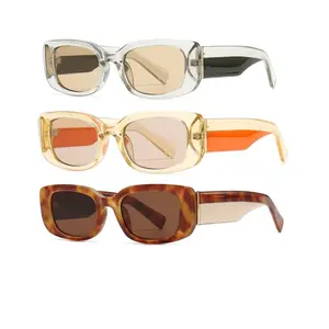 Sexy Women Designer Classic Cool Sunglasses Men Brand Jelly Colour Trend Retro Rectangle Sunglasses Ladies Shades Small Square