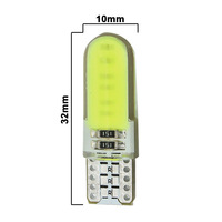 Estroboscópico T10 W5W 194 168 Blanco Azul Rojo Verde COB 12V Gel de sílice Estroboscópico Flash Luz Coche Bombillas LED 501 W5W Bombilla LED Luces T10