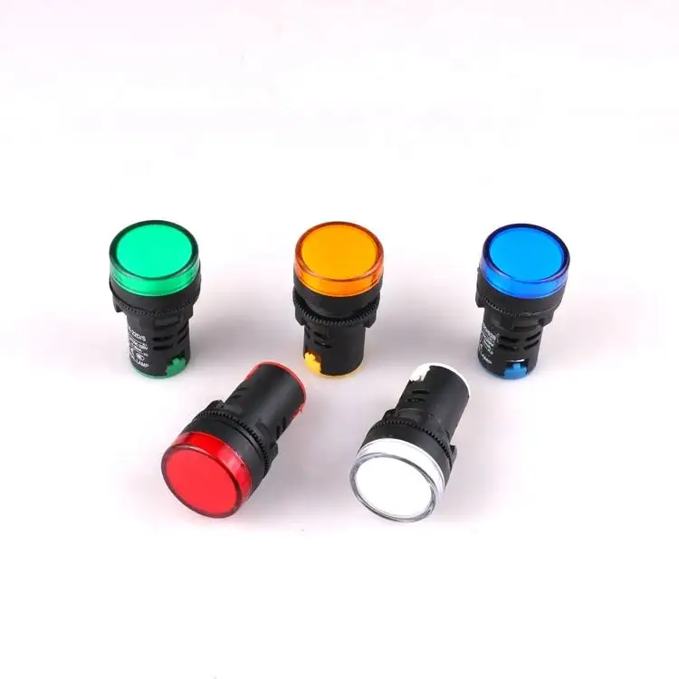 22mm Industrial Machine Cabinet Manufacturer Lamps 220V AC DC Equipment Panel Mount Signal Pilot Lamp Led Indicator Light