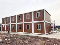Maison préfabriquée modulaire en conteneur, cabine en conteneur à structure en acier détachable, logement temporaire sur chantier, maison en conteneur