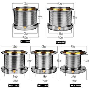 CNC-Spule 8000-14000 Max <span class=keywords><strong>Drag</strong></span> 18kg Spinn rolle 6 1BB 4,8: 1 Verhältnis Anti-Rutsch-Chrom rad Long Casting Spinning Angel rollen - Product Image 3