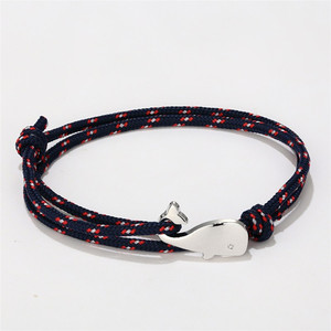 2025 Nueva Venta caliente ballena encanto náutico cadena pulsera ballena ancla pulsera - Product Image 1
