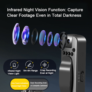 Enregistreur vidéo numérique HD 1080P <span class=keywords><strong>à</strong></span> réduction de bruit intelligente pour les réunions sportives, les vlogs et l'enregistrement mains libres - Product Image 4