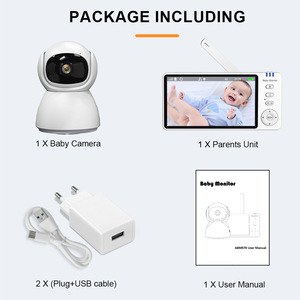 Monitor <span class=keywords><strong>de</strong></span> Bebé con Sensor <span class=keywords><strong>de</strong></span> Temperatura y Pantalla <span class=keywords><strong>de</strong></span> 5 Pulgadas, Cámara <span class=keywords><strong>de</strong></span> Vigilancia WiFi <span class=keywords><strong>de</strong></span> 720P, Audio Bidireccional Inalámbrico <span class=keywords><strong>de</strong></span> 2.4G, Alarma <span class=keywords><strong>de</strong></span> Alimentación - Product Image 3