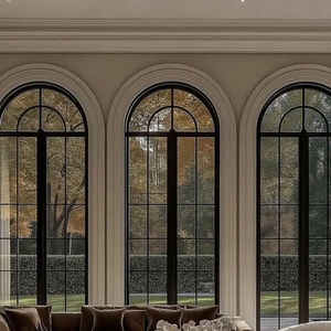 Puertas Francesas Interiores Modernas de Aluminio con Rotura de Puente Térmico ALUFRONT, <span class=keywords><strong>Serie</strong></span> Slimline, con Doble Vidrio Templado para Vestíbulo Grande o Cocina - Product Image 3