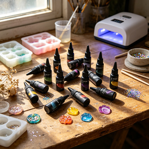 Kit de colorants liquides pour résine LEQU Happy And Fun Bulk 18 couleurs, pigments hautement concentrés pour fournitures artisanales, vente en gros - Product Image 1