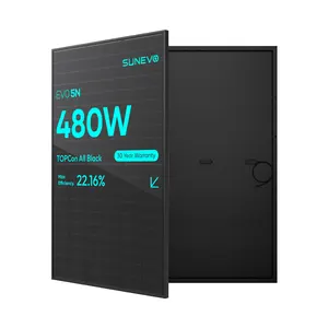 Sunevo Rotterdam Pv-Module auf Lager 450 W 480 W 500 W vollschwarze zweiseitige Solarpanels für den Haushalt in Deutschland