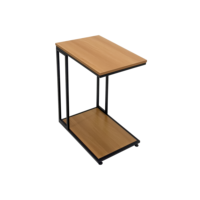 Table d'appoint moderne de style nordique, luxe léger, en forme de C, avec métal, pour lit, canapé ou salon