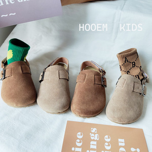 Chaussures pour enfants style coréen Printemps/Été 2026 – Mocassins surdimensionnés mats, originaux et mignons ; Chaussons d'extérieur à bout fermé avec Velcro ; Rétro - Product Image 2