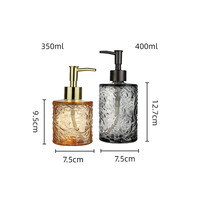 Flacon pompe vide en verre transparent 350ml/400ml pour soins capillaires et animaux domestiques, huile corporelle/shampoing - Vente directe usine, expédition rapide, en stock