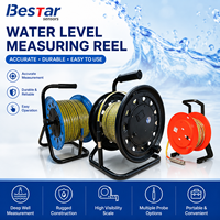 Détecteur d'eau portable 15M 30M 50M 100M 200M 500M, jauge de niveau d'eau à règle en acier, piézomètre, mesureur de profondeur de puits