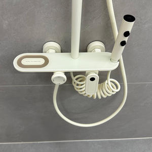 Robinet mélangeur tout cuivre pour douche, 3,5-4,9 GPM, avec cartouche céramique, encastré, 1 poignée, jet pluie, double usage eau chaude et froide - Product Image 3