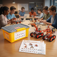 Kit de robot de codage DIY en métal ESP32 12 en 1 pour l'éducation STEM K12, apprentissage de la programmation Python