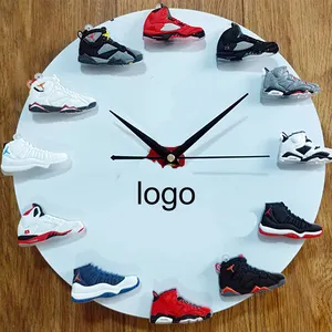 creative DIY basketball min shoes custom gift with box wall flight clock